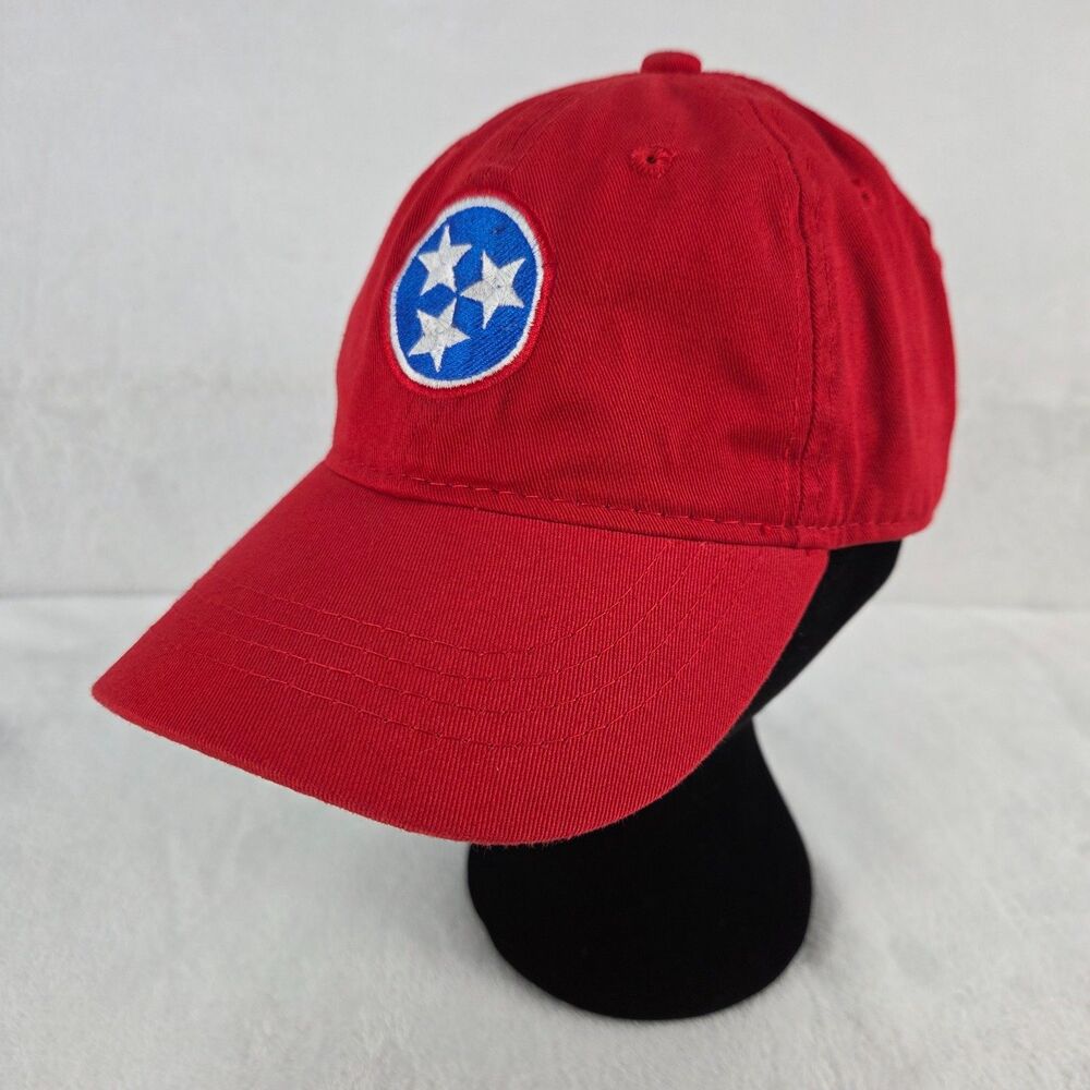 Tennessee Titans Tristar Logo Red Adjustable Baseball Cap Hat Strapback